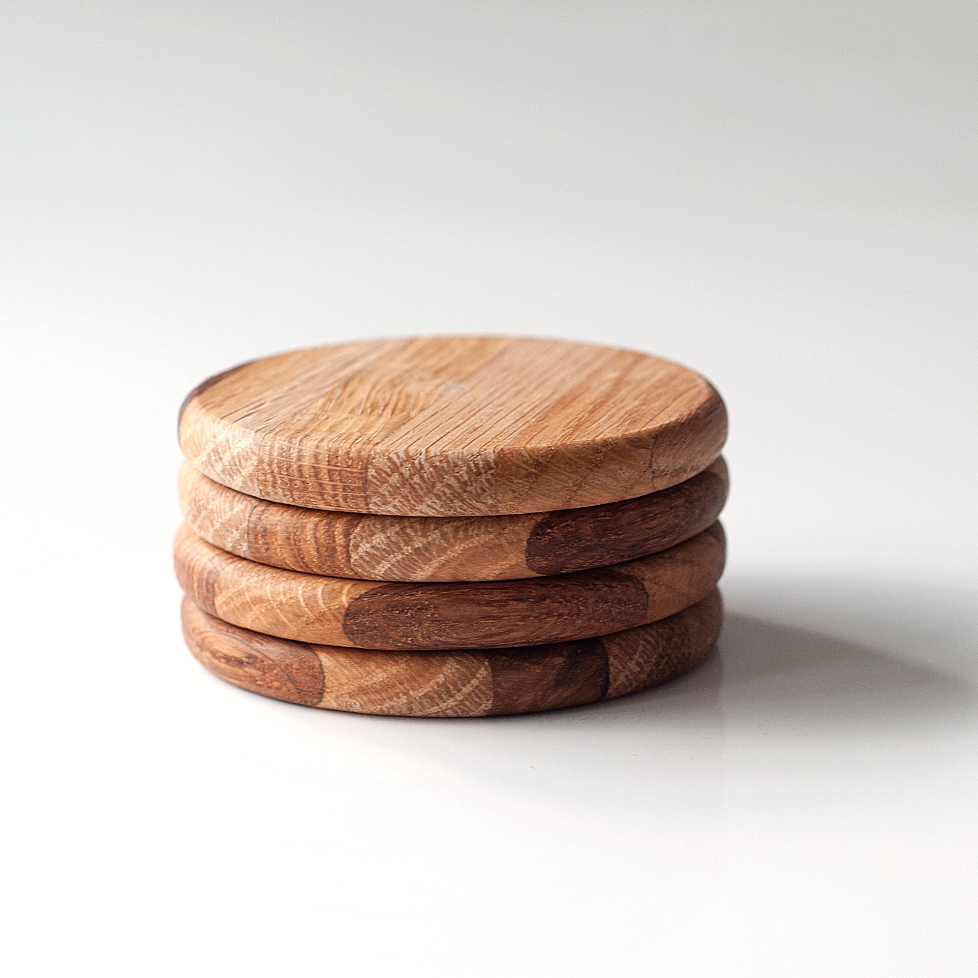 Solid Wood Drink Coasters - Set of 4